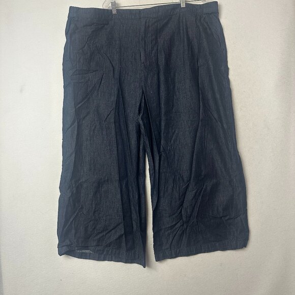Kika Vargus Target jeans size 24w / 26w wide leg scalloped pocket crop 46 x 23 - Picture 1 of 4